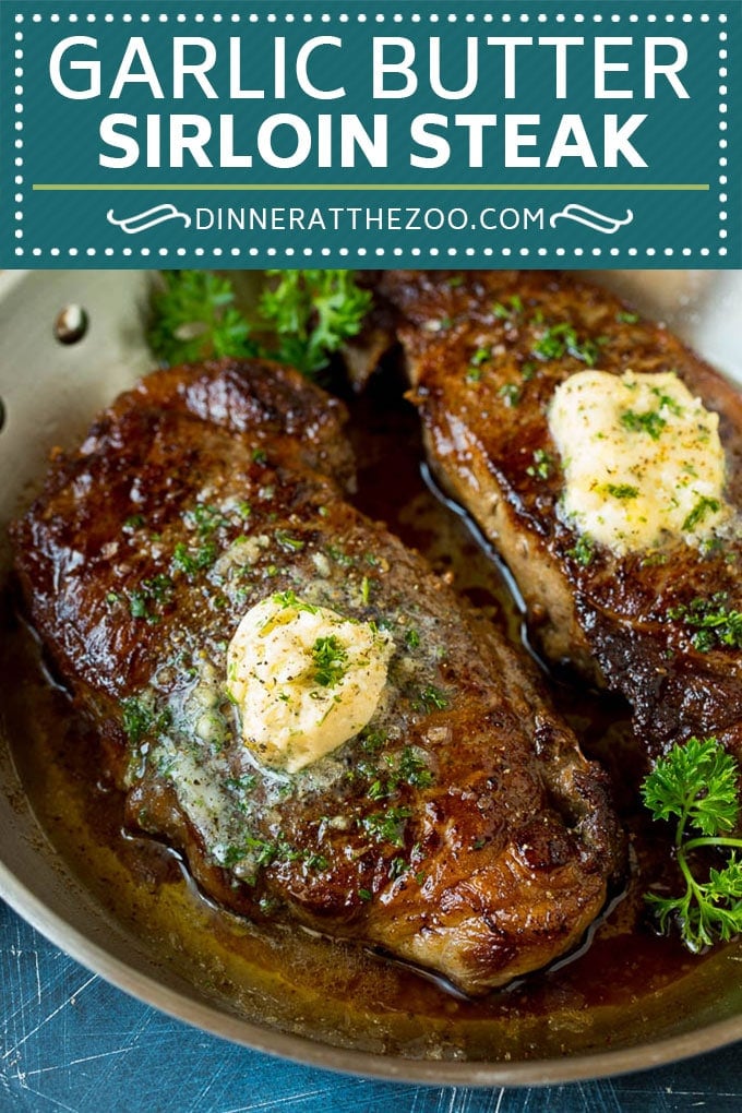 Sirloin Steak with Garlic Butter #steak #beef #dinner #bajap