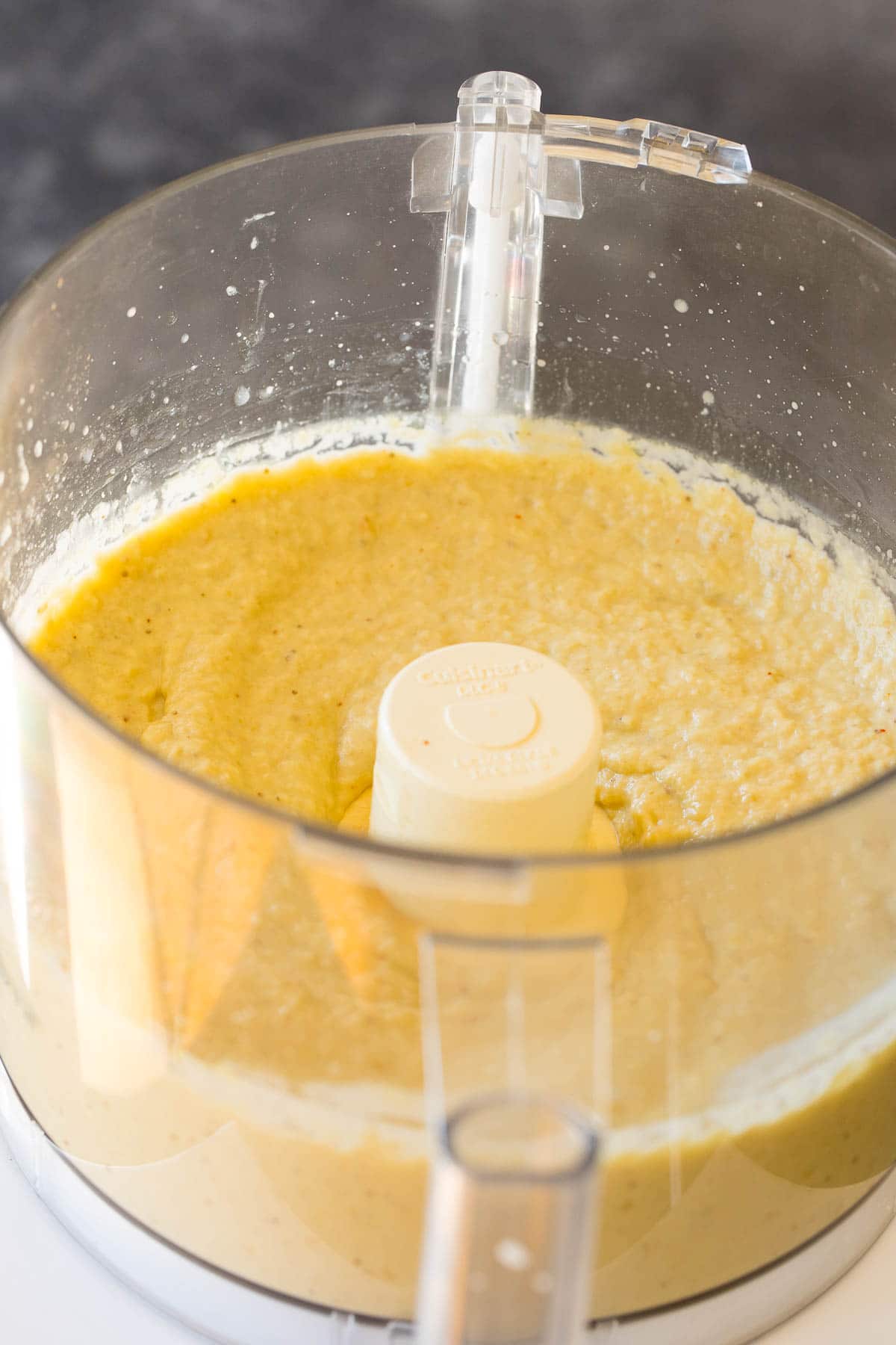 Baba Ganoush Recipe | Eggplant Dip #eggplant #appetizer #dip #healthy #glutenfree #lowcarb #bajap Pureed eggplant and seasonings in a food processor.