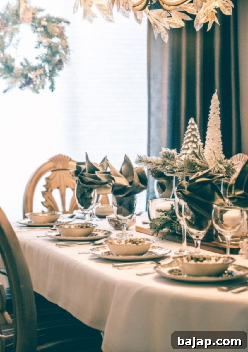 A classic Christmas tablescape featuring the traditional red and green color palette, evoking nostalgic holiday memories.