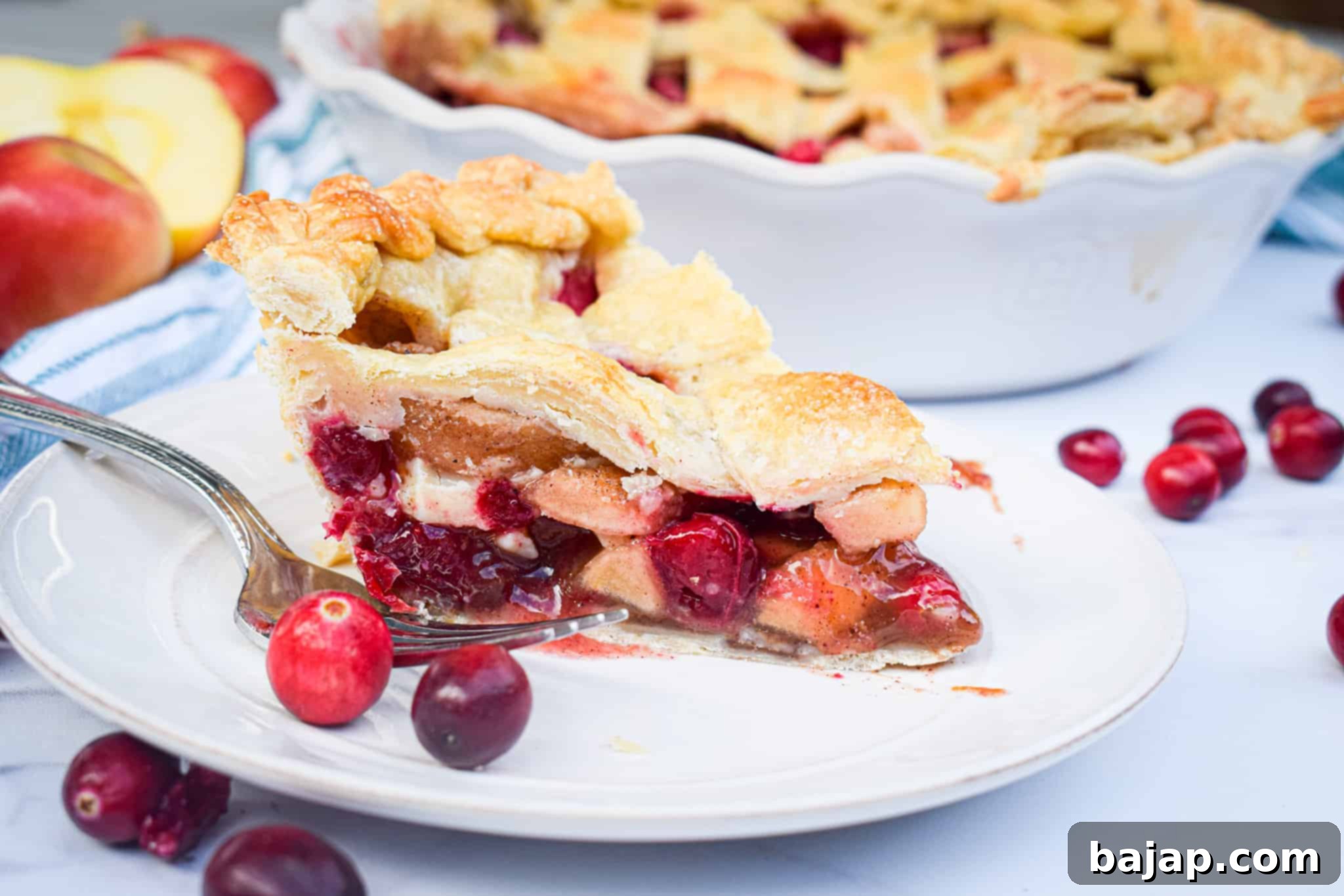 spiced apple cranberry pie