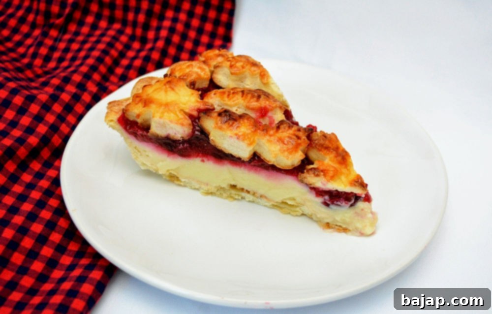 cranberry orange custard pie