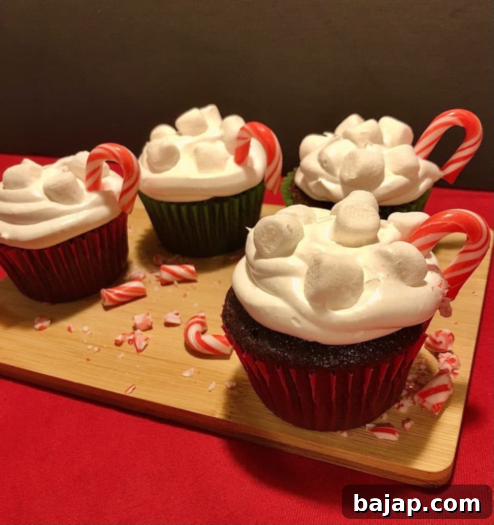 candy cane cupcakes
