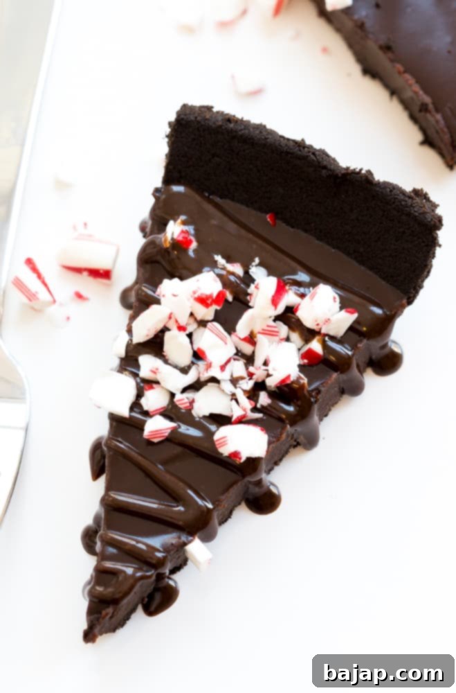 candy cane chocolate cake