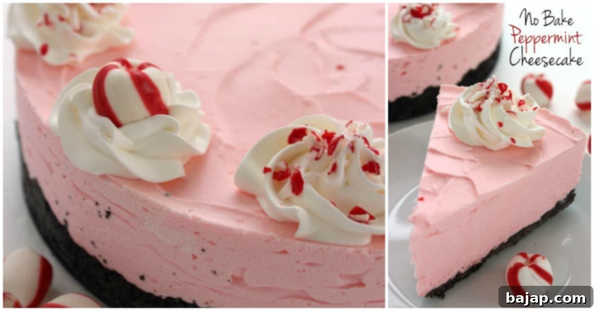 no bake peppermint cheesecake