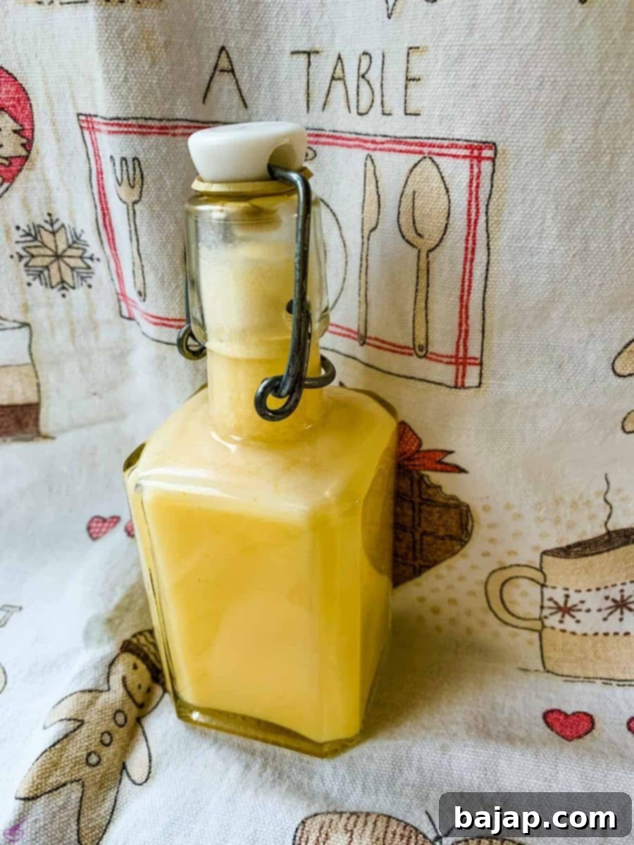 Learn how to easily create a delicious homemade advocaat egg liqueur step by step. A perfect way to use up leftover egg yolk!