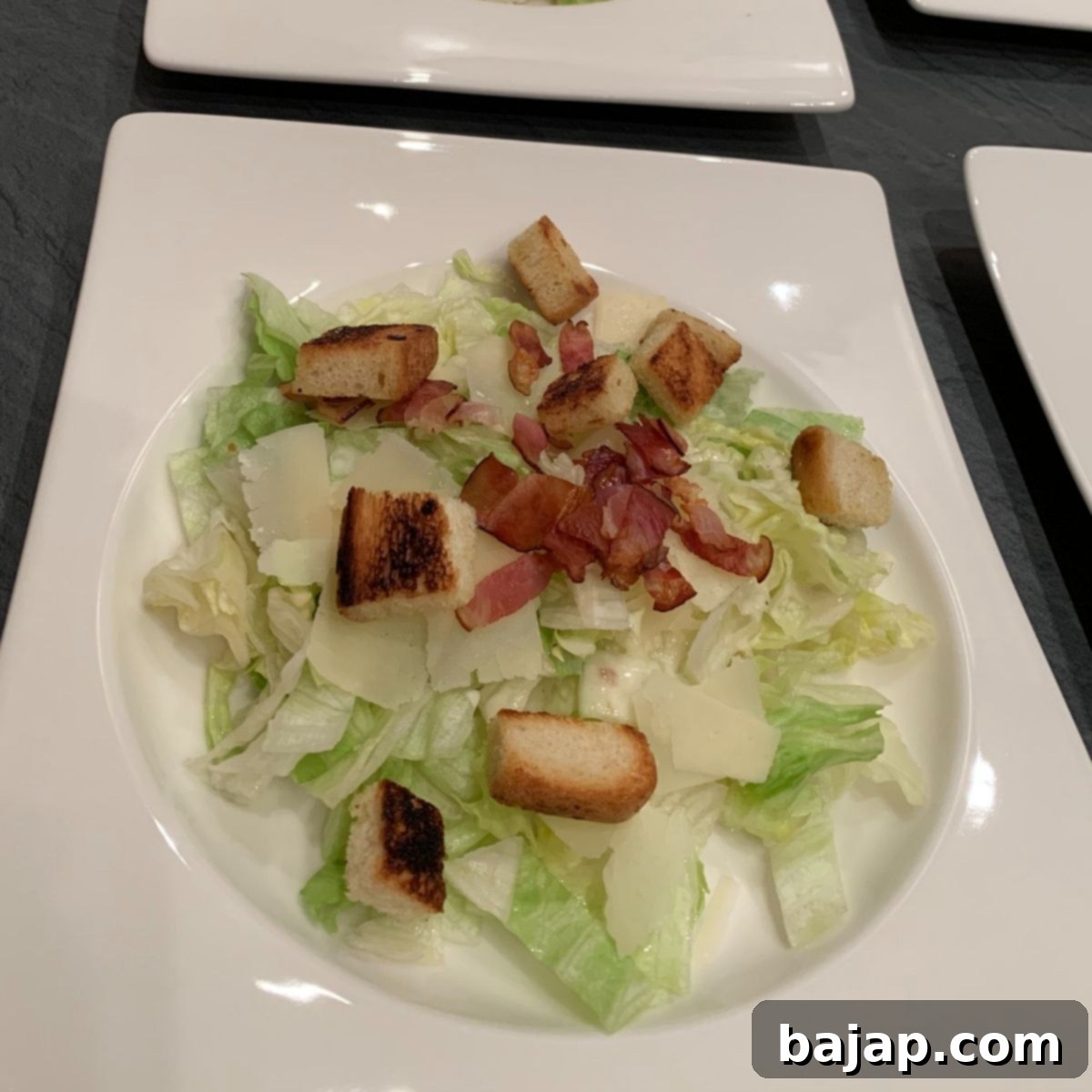 Caesar salad with homemade dressing