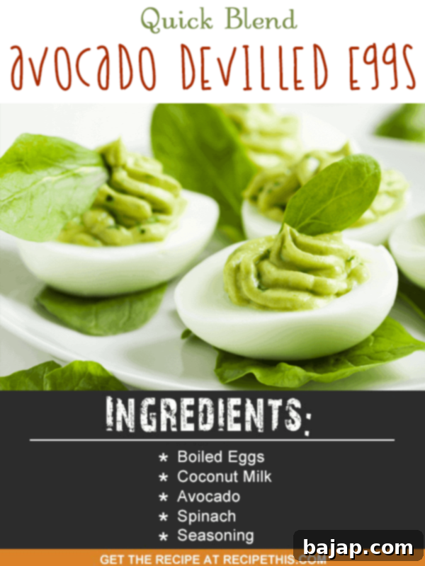 Quick blend avocado devilled eggs. Whether you call them devilled eggs or not where you come from they are amazing as a healthy eggy snack.