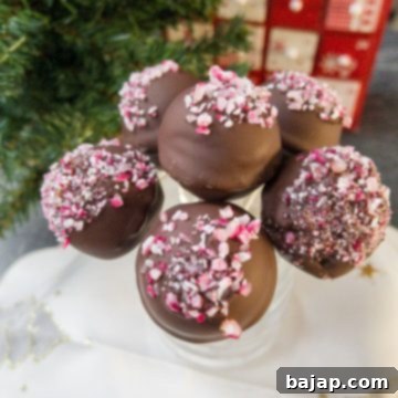 Beautiful and delicious Oreo candy cane cake pops