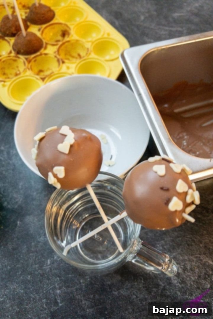 no bake lotus biscoff cake pops after coating and decorating