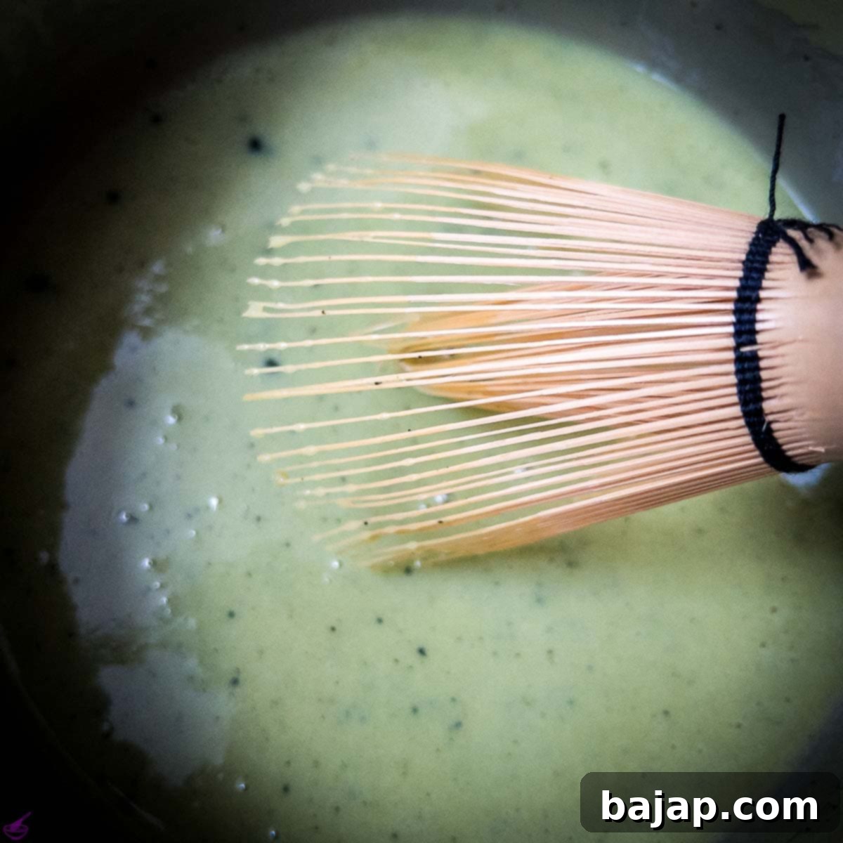 St Patricks Day Emerald Matcha Truffle Delight 5 Whisk the Matcha ganache with a Matcha whisk for a smooth consistency.