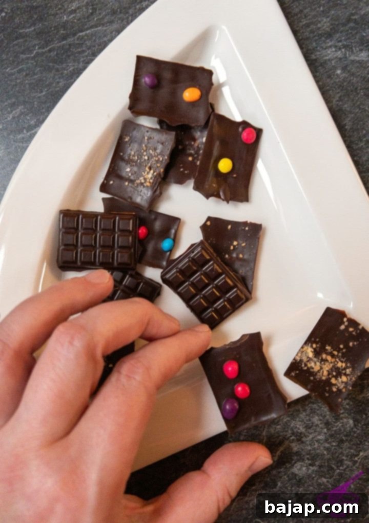 Beyond the Bowl What to Do with Melted Chocolate 4 homemade mini chocolate bars