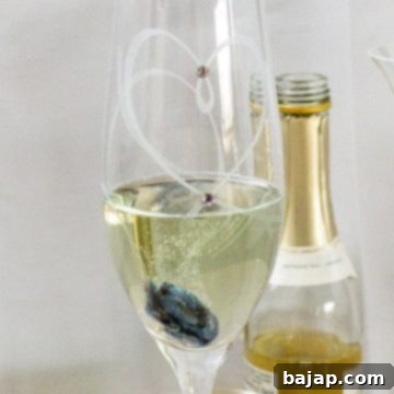Candied Violet with Sparkling wine