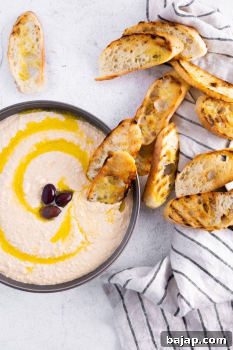 Feisty Greek-Style Feta Spread served in a bowl.