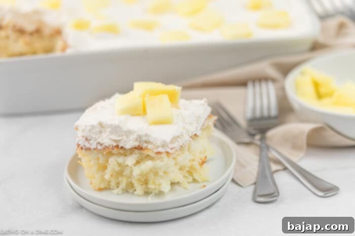 A simple pineapple angel food cake with only two ingredients.