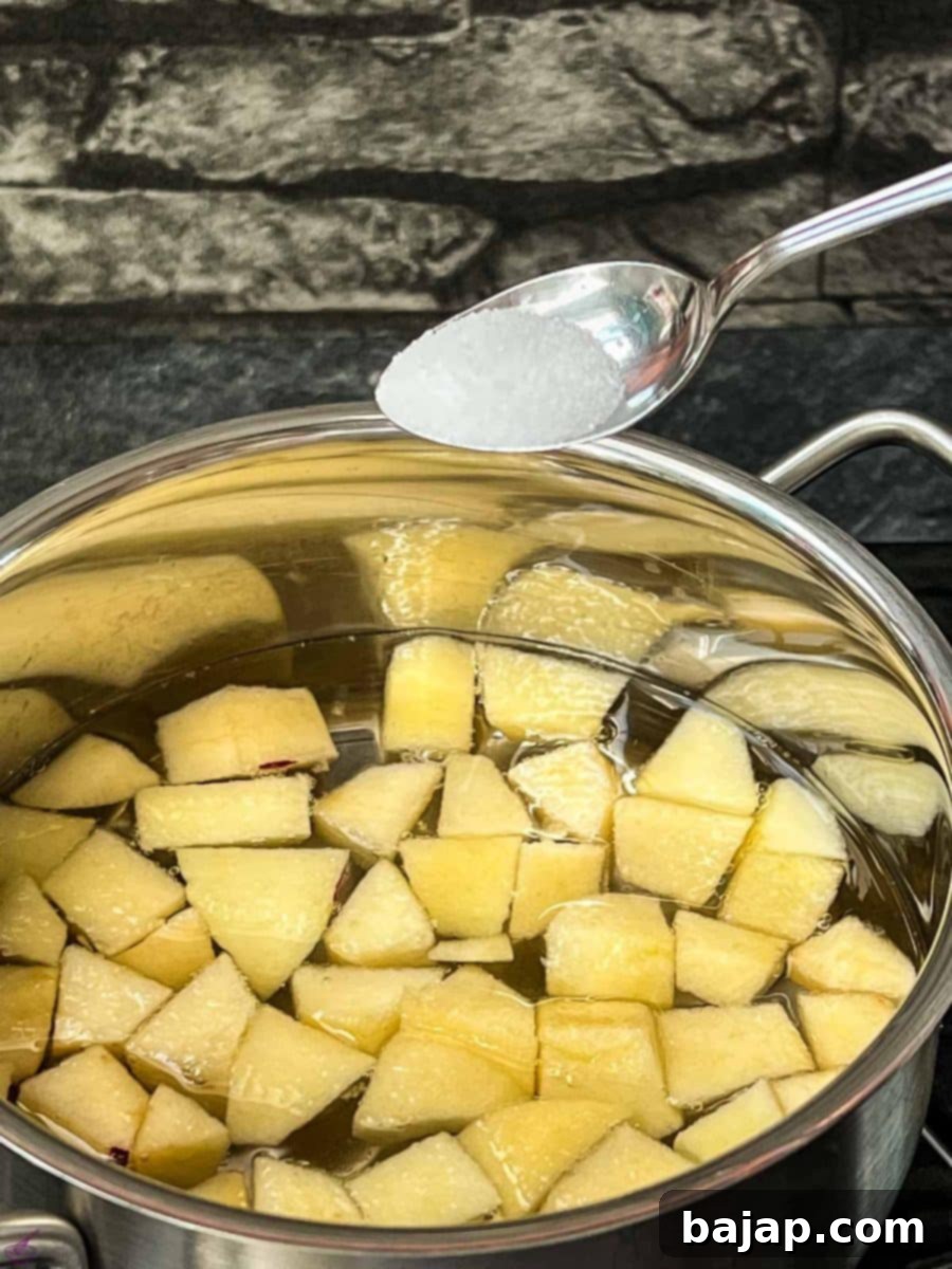 Easy Homemade Apple Compote 5 Add a teaspoon of sugar.