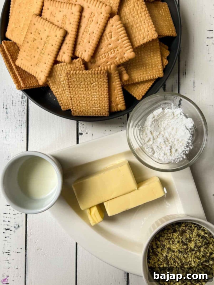 Ingredients for the graham cracker (Petit beurre biscuits) combined with shredded pumpkin seedscrust.