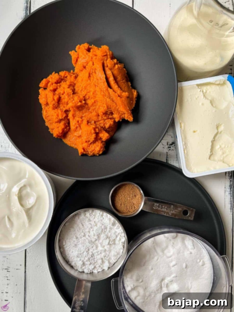 Pumpkin cheesecake filling ingredients