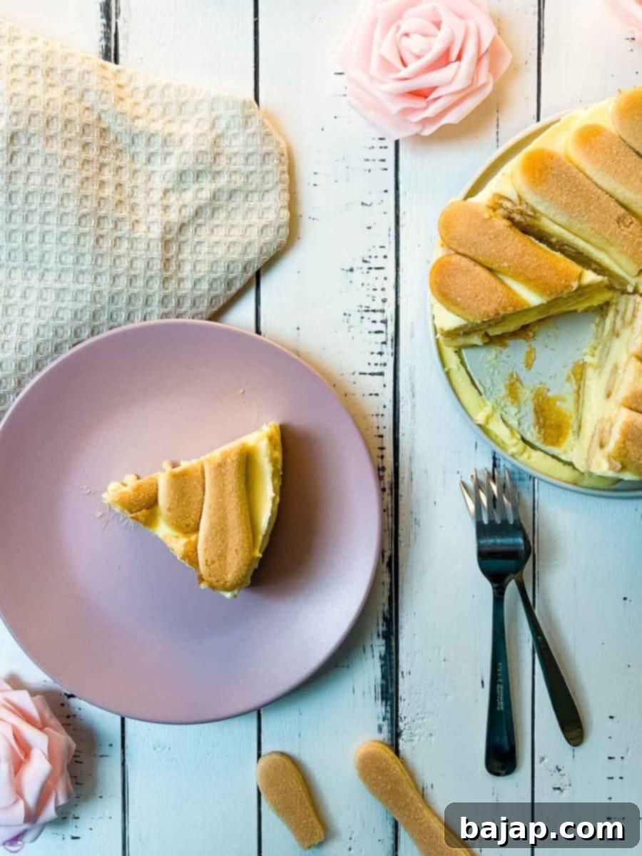 With the ladyfingers as the final layer, the dessert has an even greater visual impact!