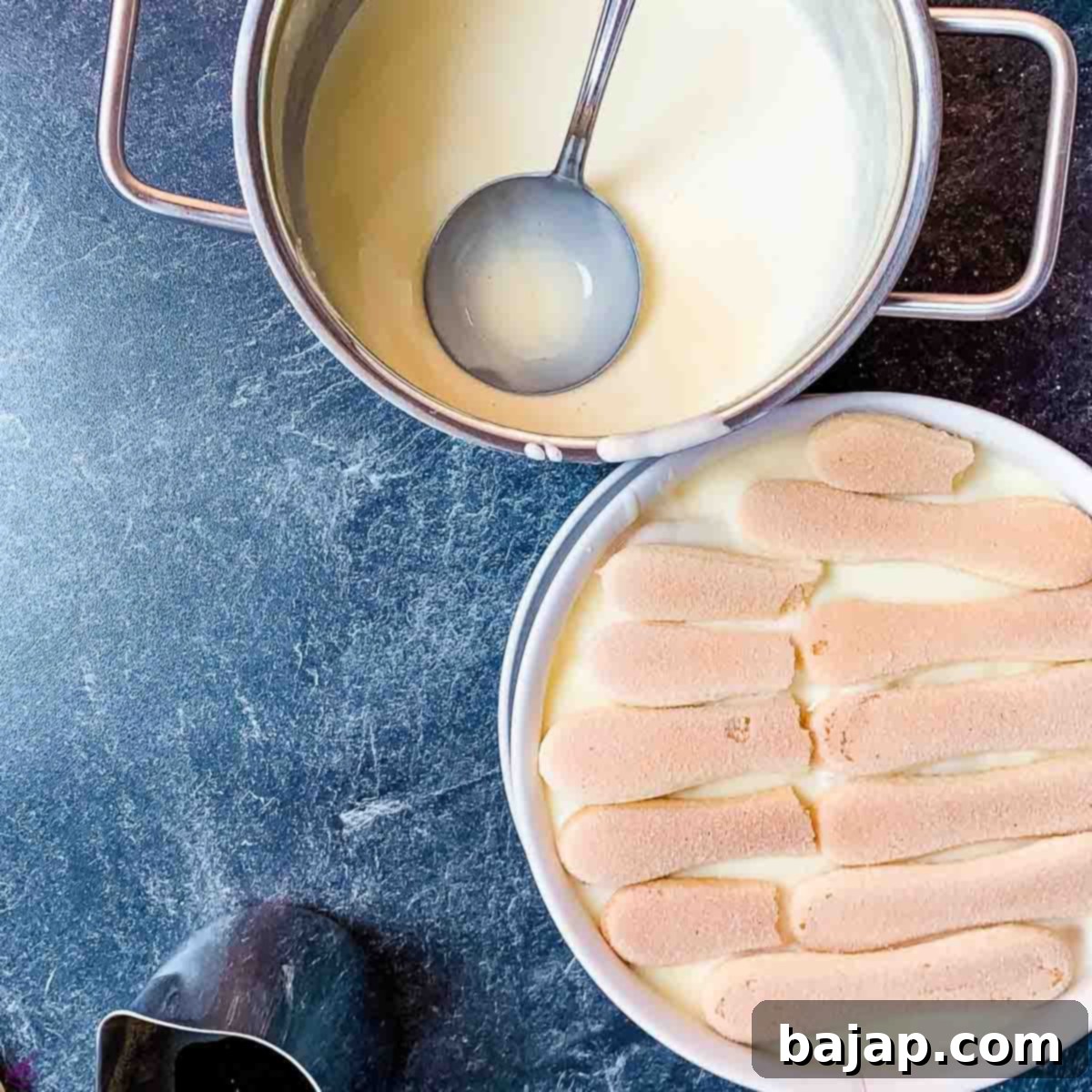 With the ladyfingers as the final layer, the dessert has an even greater visual impact!