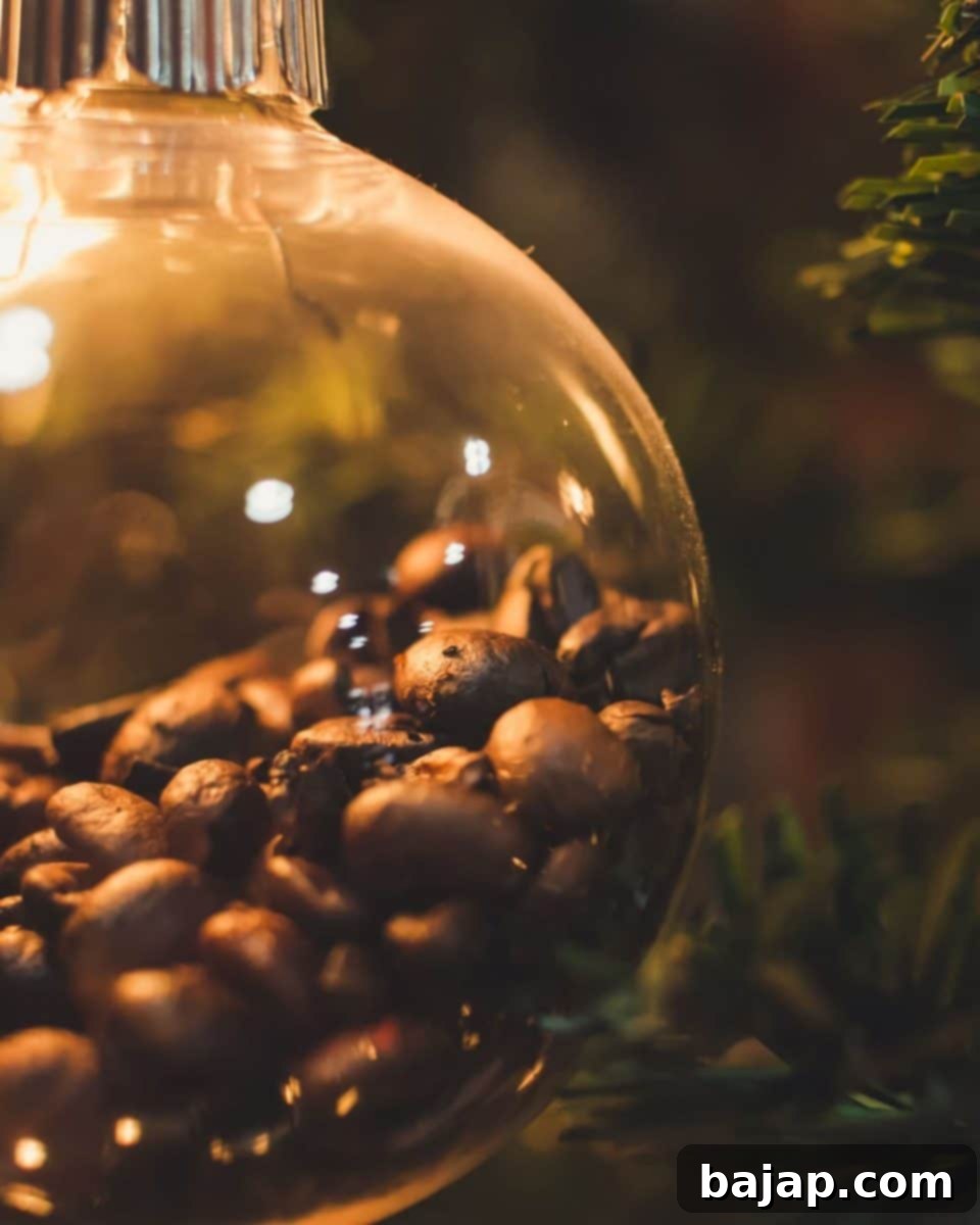 A beautifully arranged selection of holiday coffee ingredients, including coffee beans, spices, liqueurs, and fresh garnishes like orange slices and cinnamon sticks, artfully laid out on a rustic wooden surface, signifying the richness of festive coffee making.