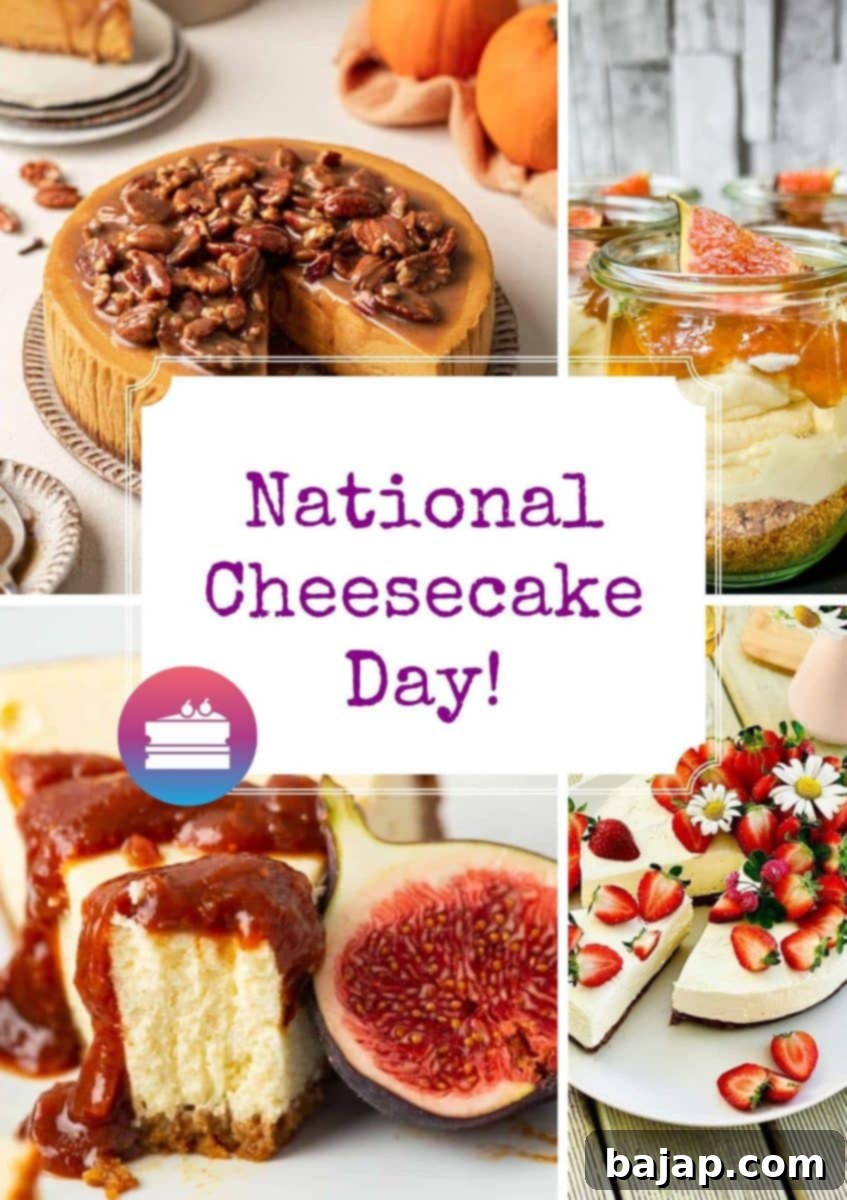 National Cheesecake Day - Interesting facts and delicious recipes about America's most beloved dessert.