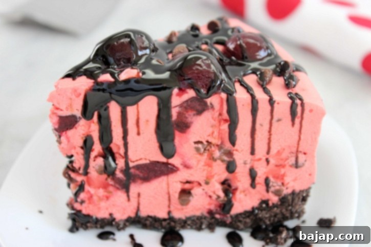 Chocolate Covered Cherry No-Bake Cheesecake Recipe
