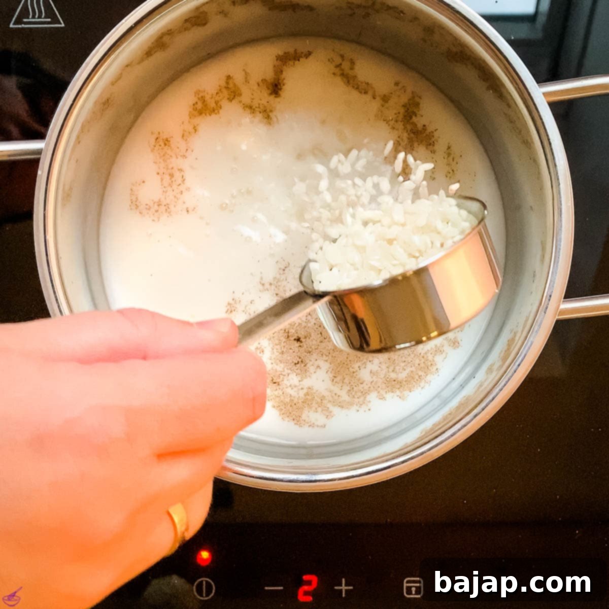 Add the rice.