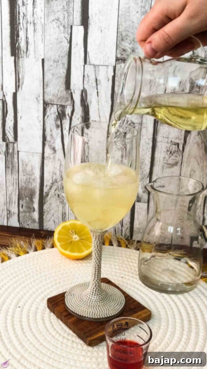Add the white wine.