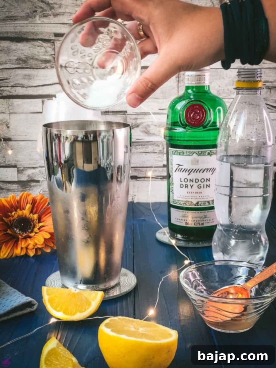 Add granulated sugar to your shaker.