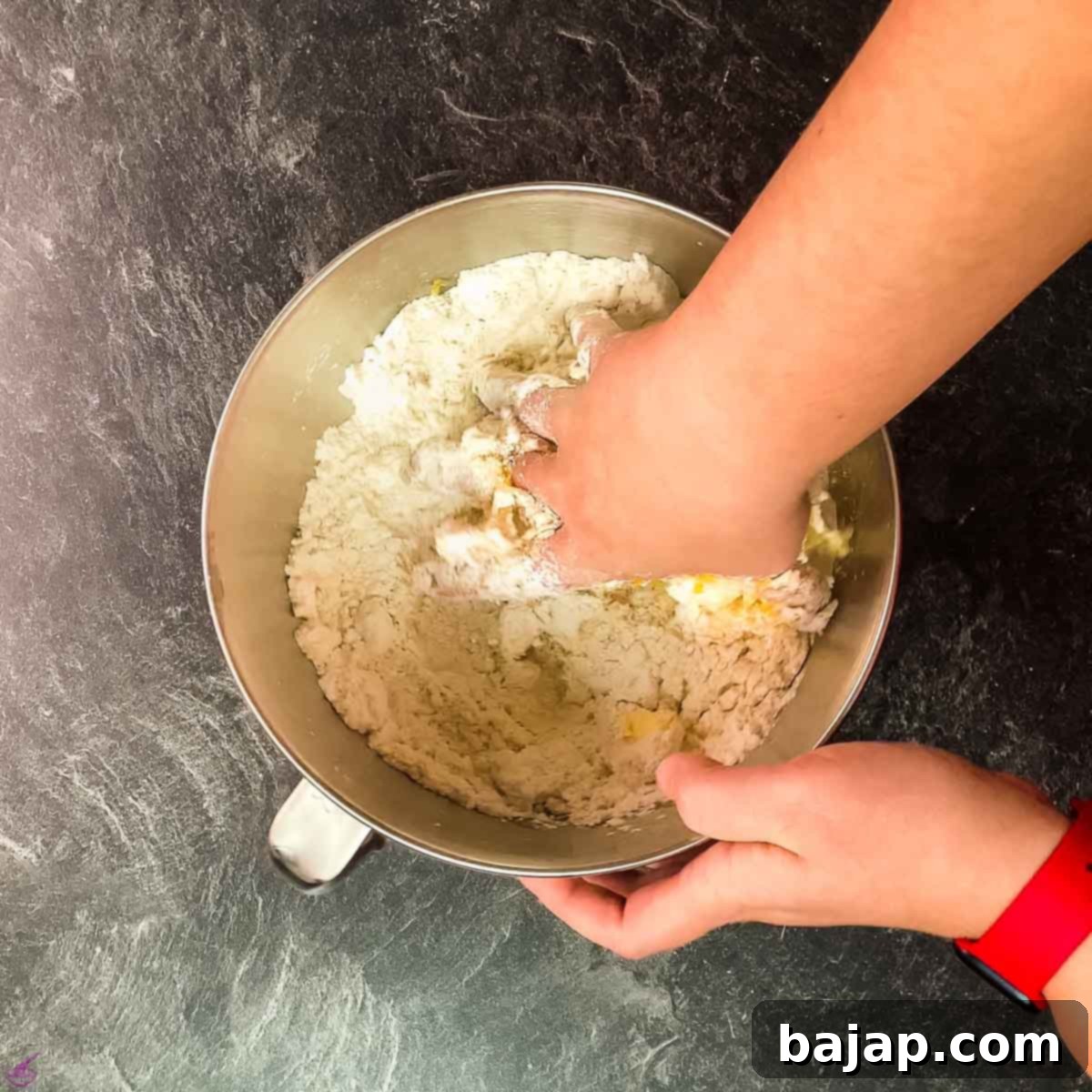 Knead all ingredients together into a smooth dough.