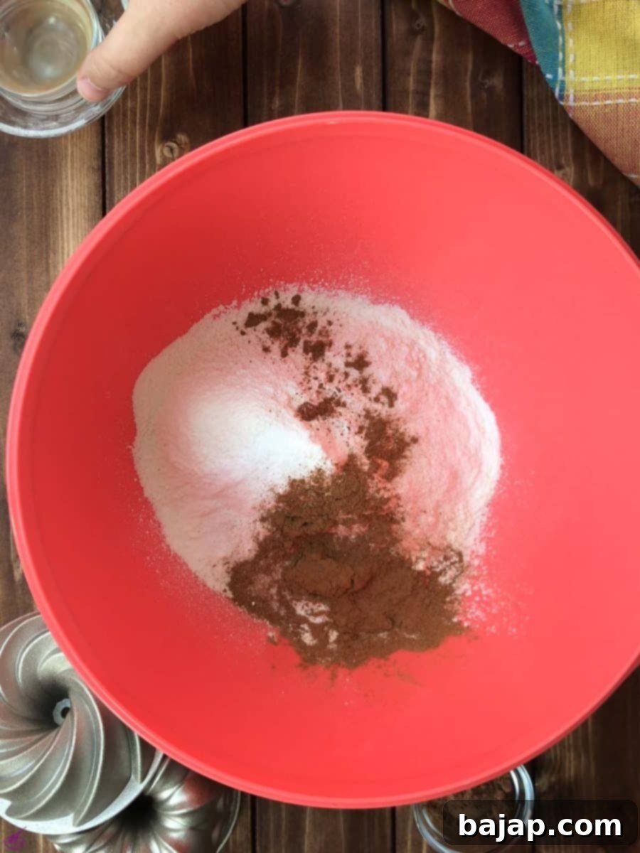 Add the dry ingredients to a mixing bowl.