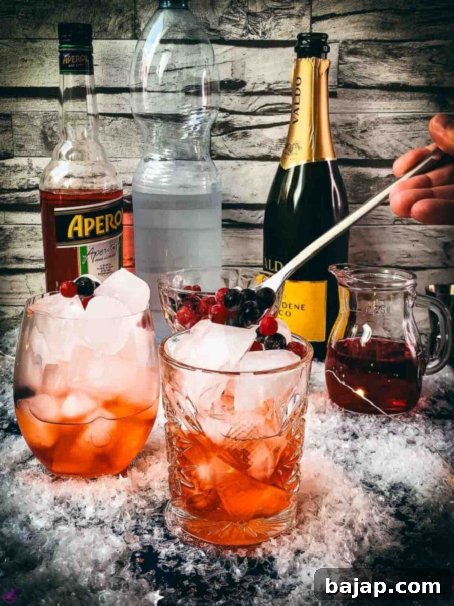 Garnish with a berry mix.