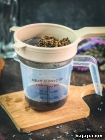 Press out any liquid kept in the lavender before discarding it.