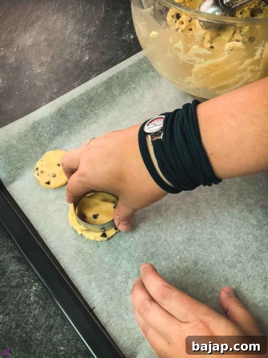 Cut out the sugar cookies.