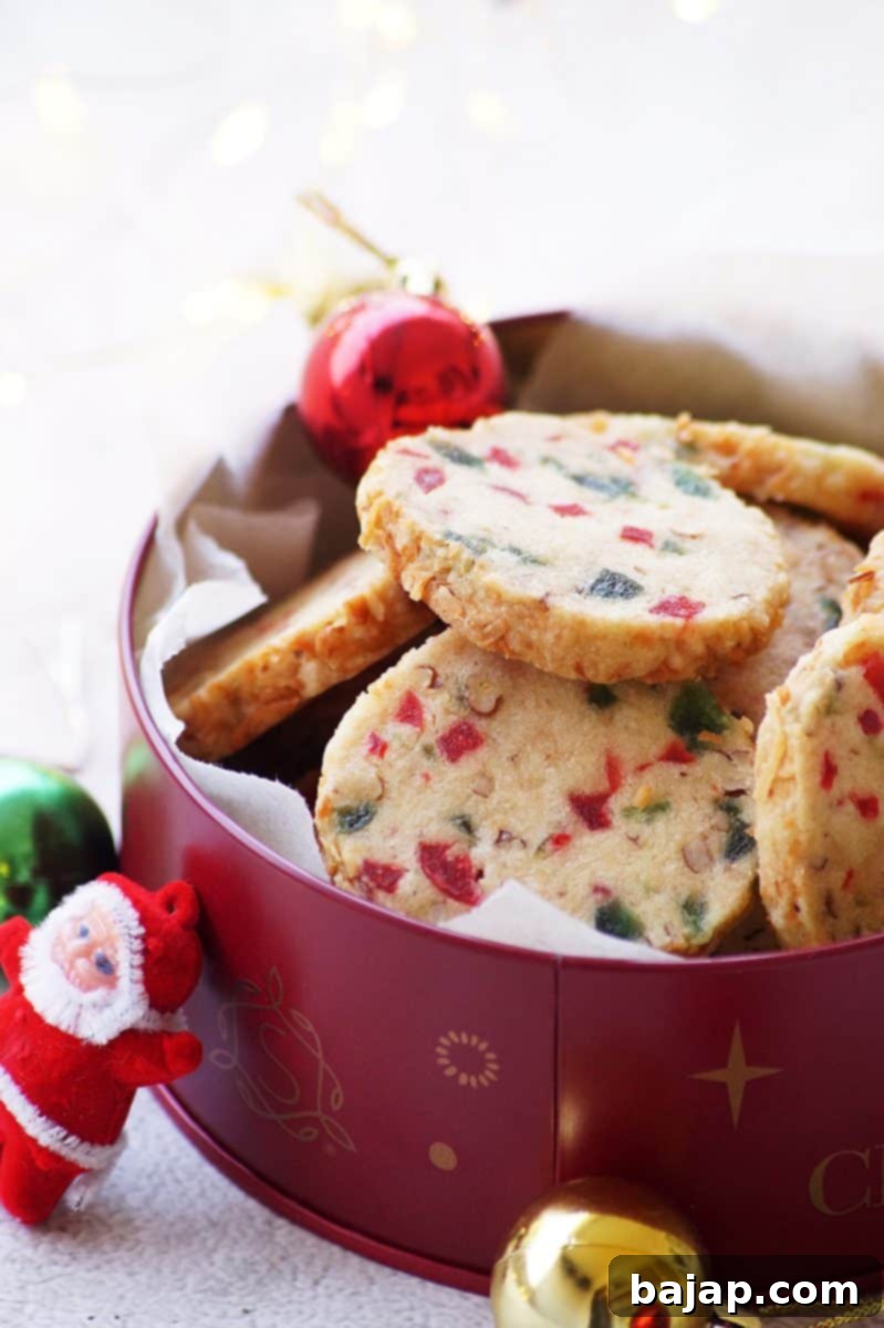 Santa's Whiskers Cookies with cherries and pecans