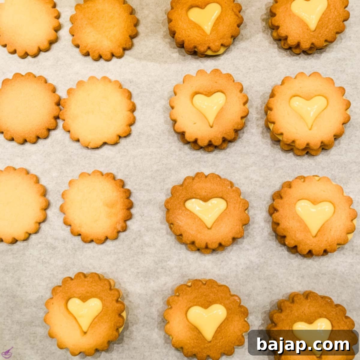 ready to eat Linzer Cookies with homemade Egg Liqueur