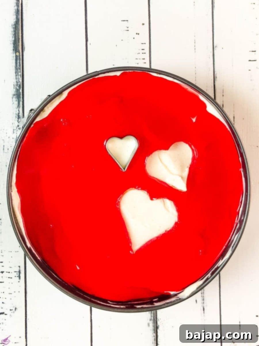 Carefully remove the heartshaped cookie cutters.