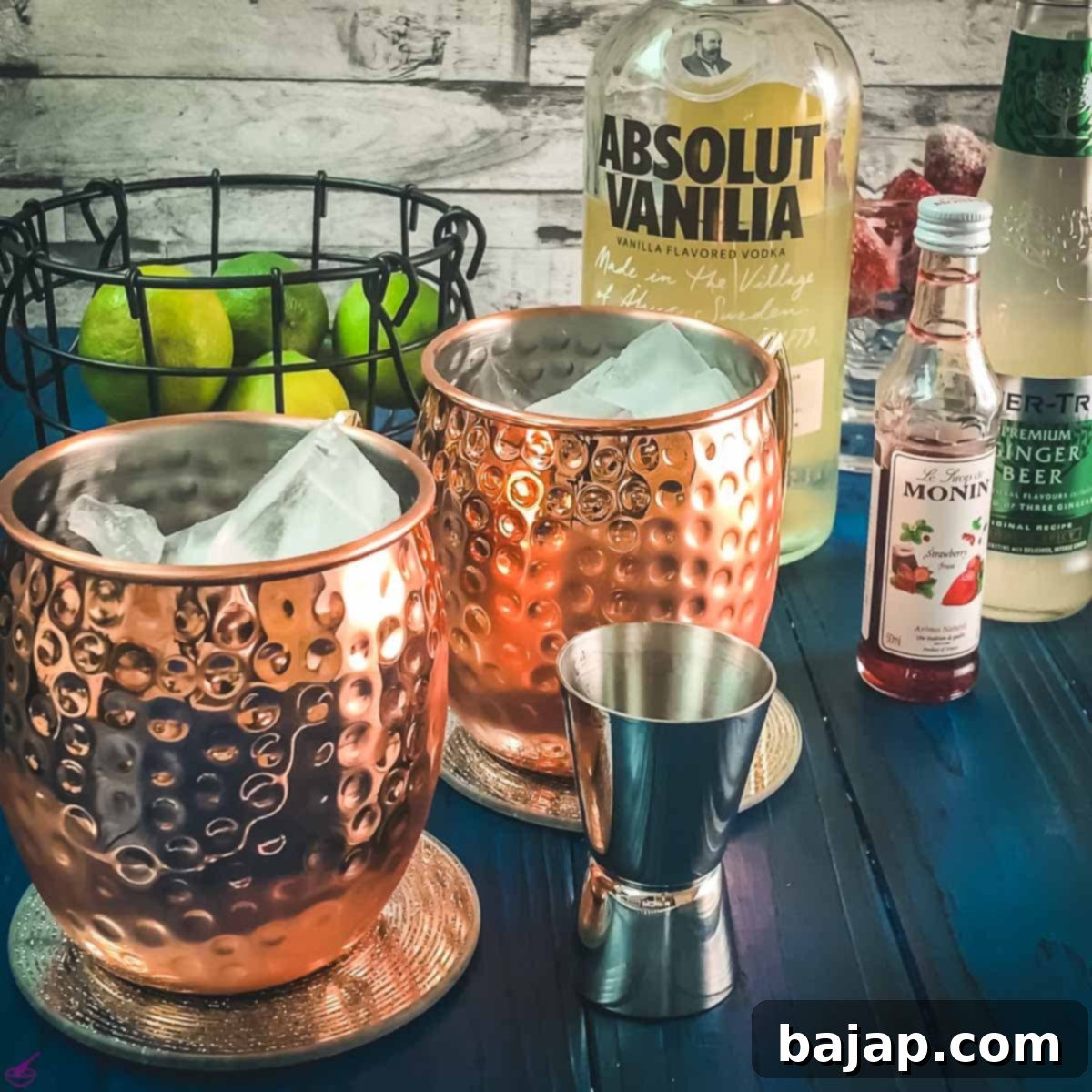 The Ultimate Strawberry Moscow Mule 6 Add cubed ice.