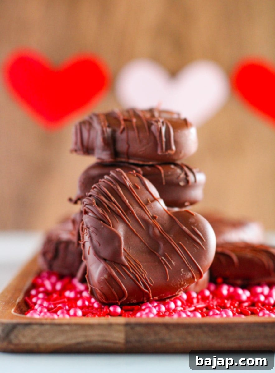 Cupid's Kitchen Valentine's Day Treats 12 Delicious heart-shaped chocolate peanut butter treats, beautifully arranged.