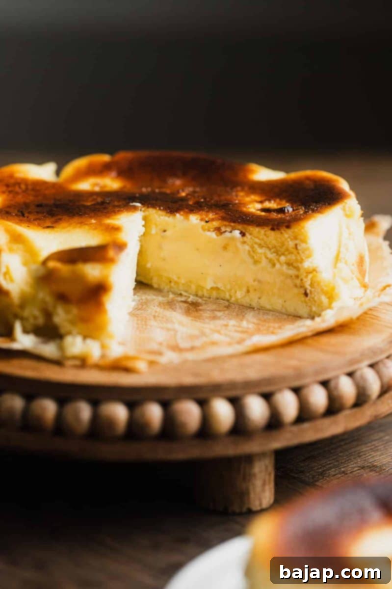 Cupid's Kitchen Valentine's Day Treats 18 A small, perfectly burnt Basque cheesecake, ideal for an intimate Valentine's Day dessert.