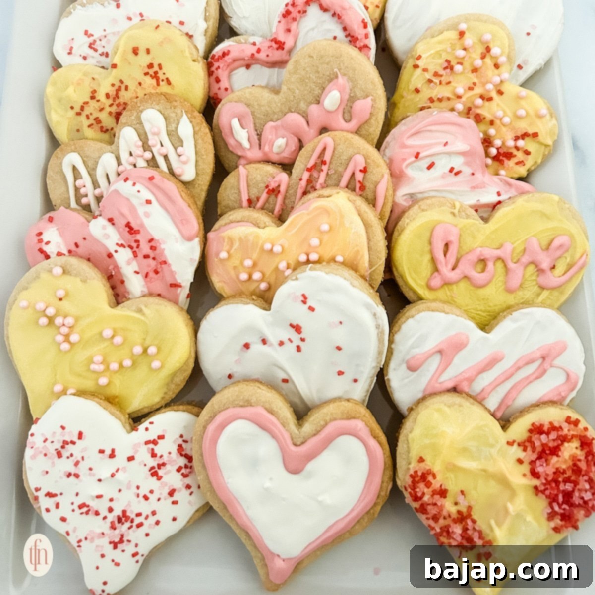 Cupid's Kitchen Valentine's Day Treats 30 Perfectly baked heart-shaped sugar cookies, lightly glazed and ready to be enjoyed.