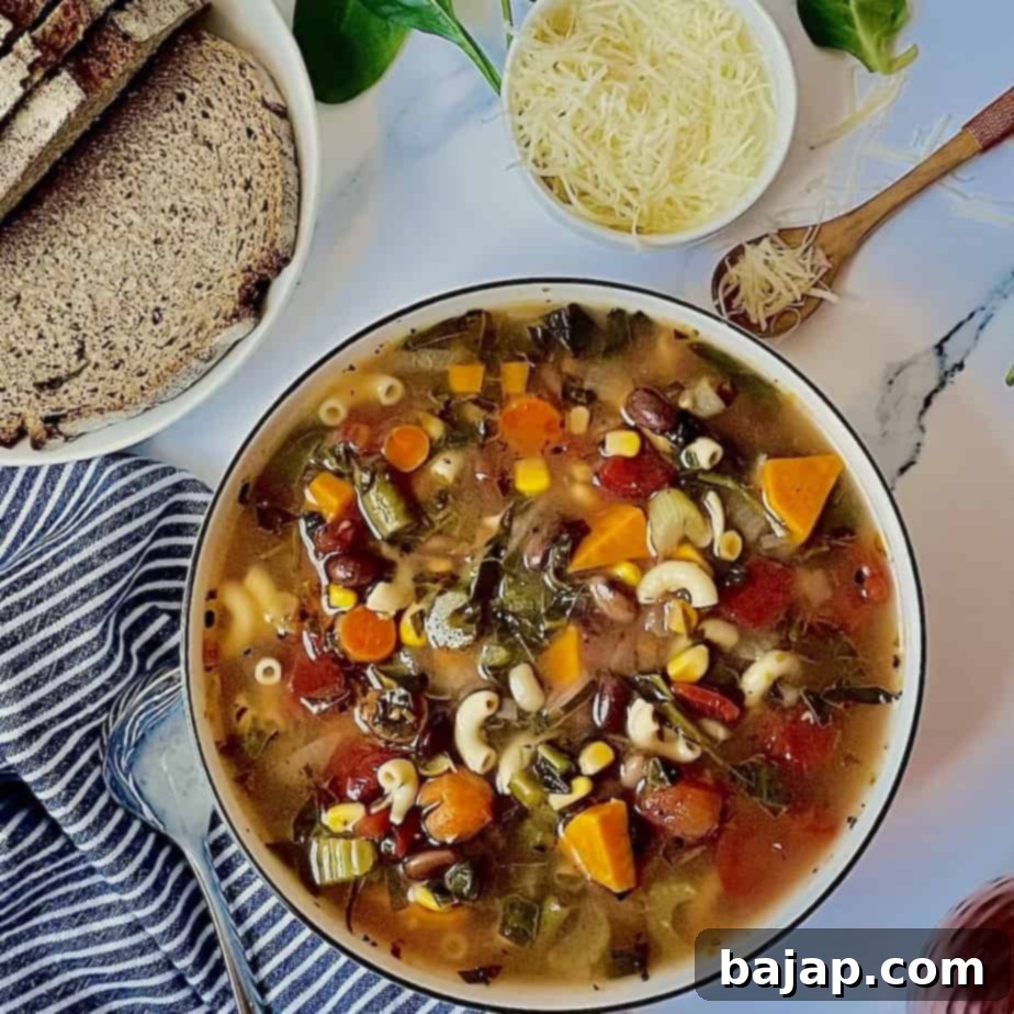 Instant Pot Minestrone is hearty, filling, and healthy. This comfy warming soup is always loved on a chilly fall or winter day. It's loaded with healthy vegetables and beans, and pressure cooked in a broth worthy of a 5-star restaurant! Minestrone Soup is lovely on chilly winter days!