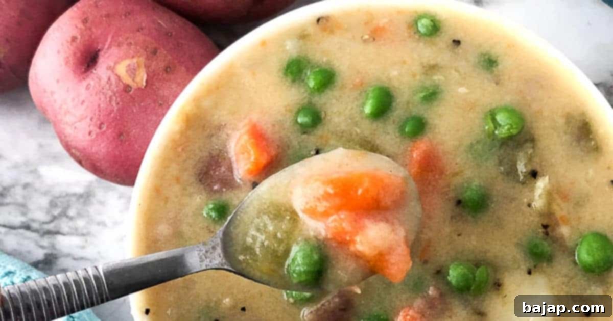 If you are looking for the best potato soup recipe, then you are in the right place! This potato soup is creamy full of tender bites of potato, vegetables, and ham. My picky eater wants this recipe over and over and is creamy and delicious with two thumbs up from the whole family.