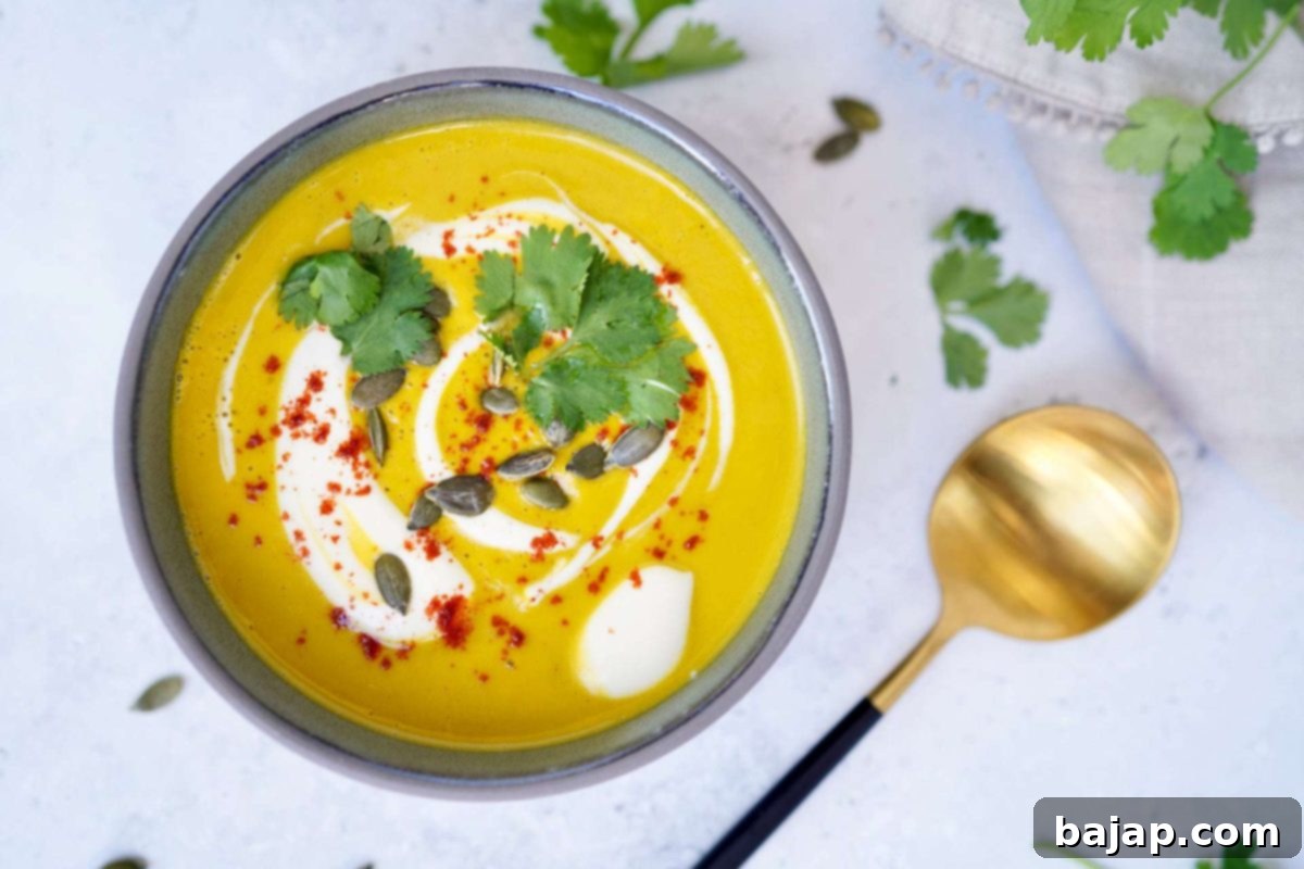 This healthy warming soup is the perfect start to your Christmas dinner. It looks beautiful on the table, and the whole family will love it!