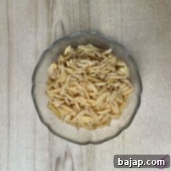 Unsalted almond slivers for making haystack cookies