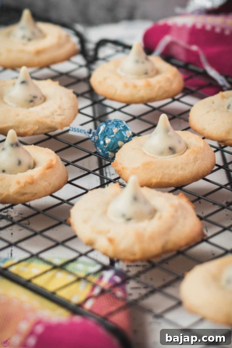 Gorgeous Cookies 'n Cream Blossom Cookies placed on cooling rack.