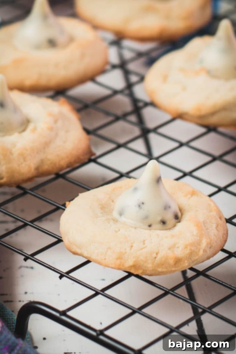 Gorgeous Cookies 'n Cream Blossom Cookies placed on cooling rack.