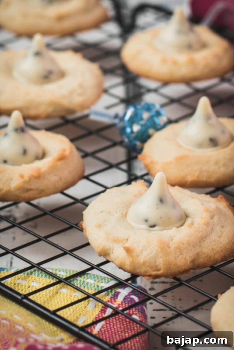 Gorgeous Cookies 'n Cream Blossom Cookies placed on cooling rack.