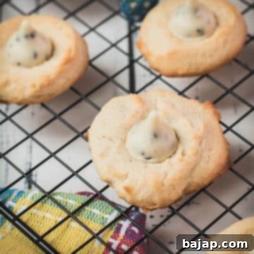 Gorgeous Cookies 'n Cream Blossom Cookies placed on cooling rack.
