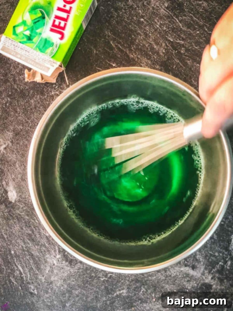 Whisk until no crystals remain.